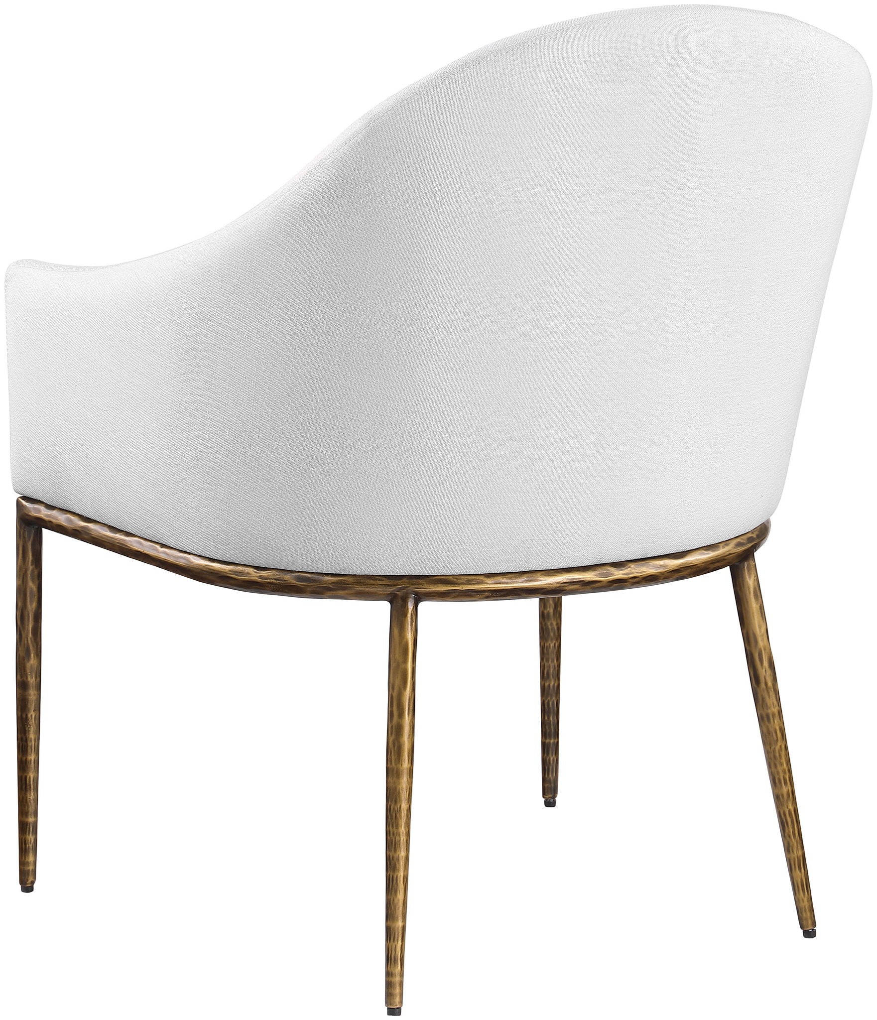 Ferro - Upholstered Dining Arm Chair With Brushed Gold Legs