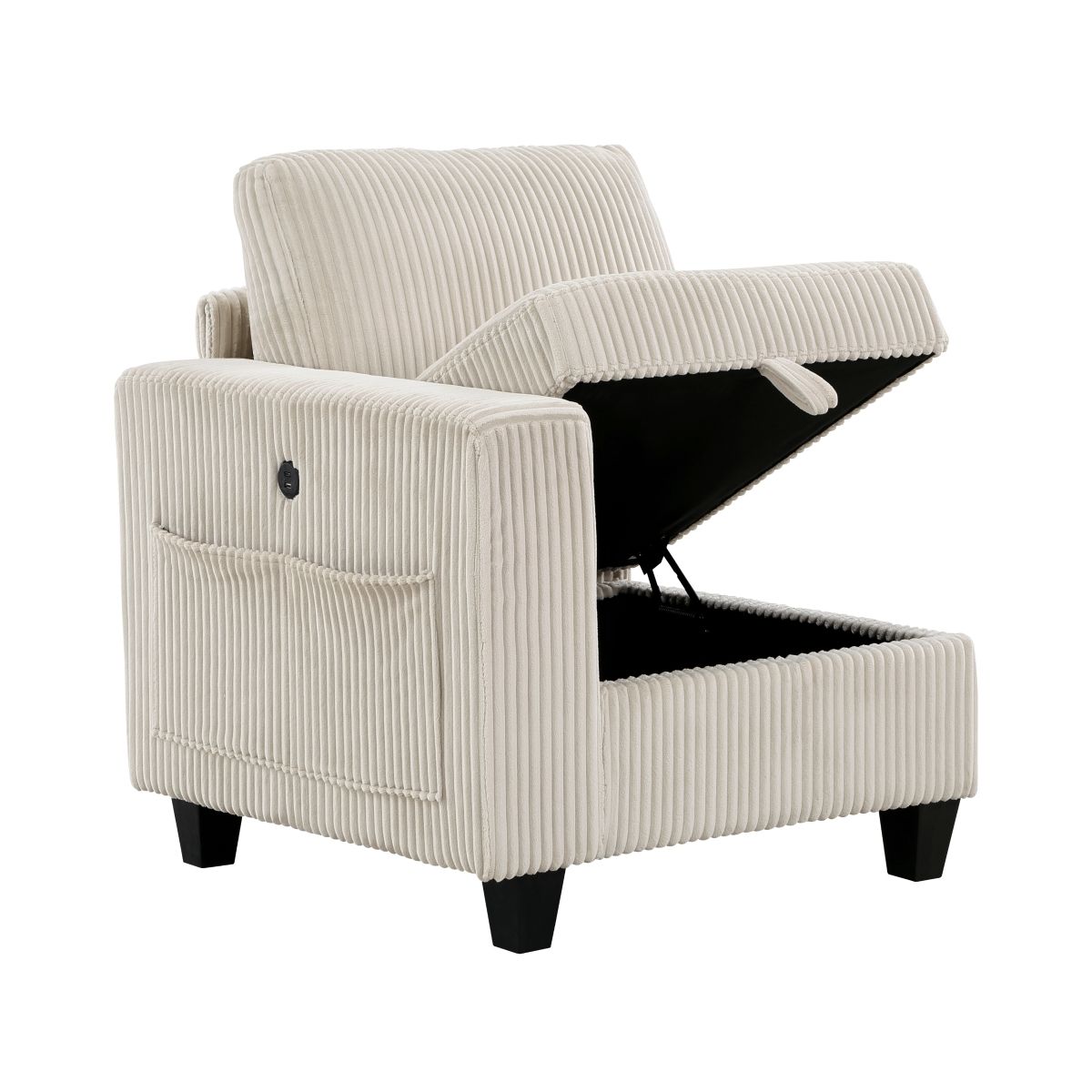 Walterboro - Sofa With Storage, Storage Pouches And Charging Ports