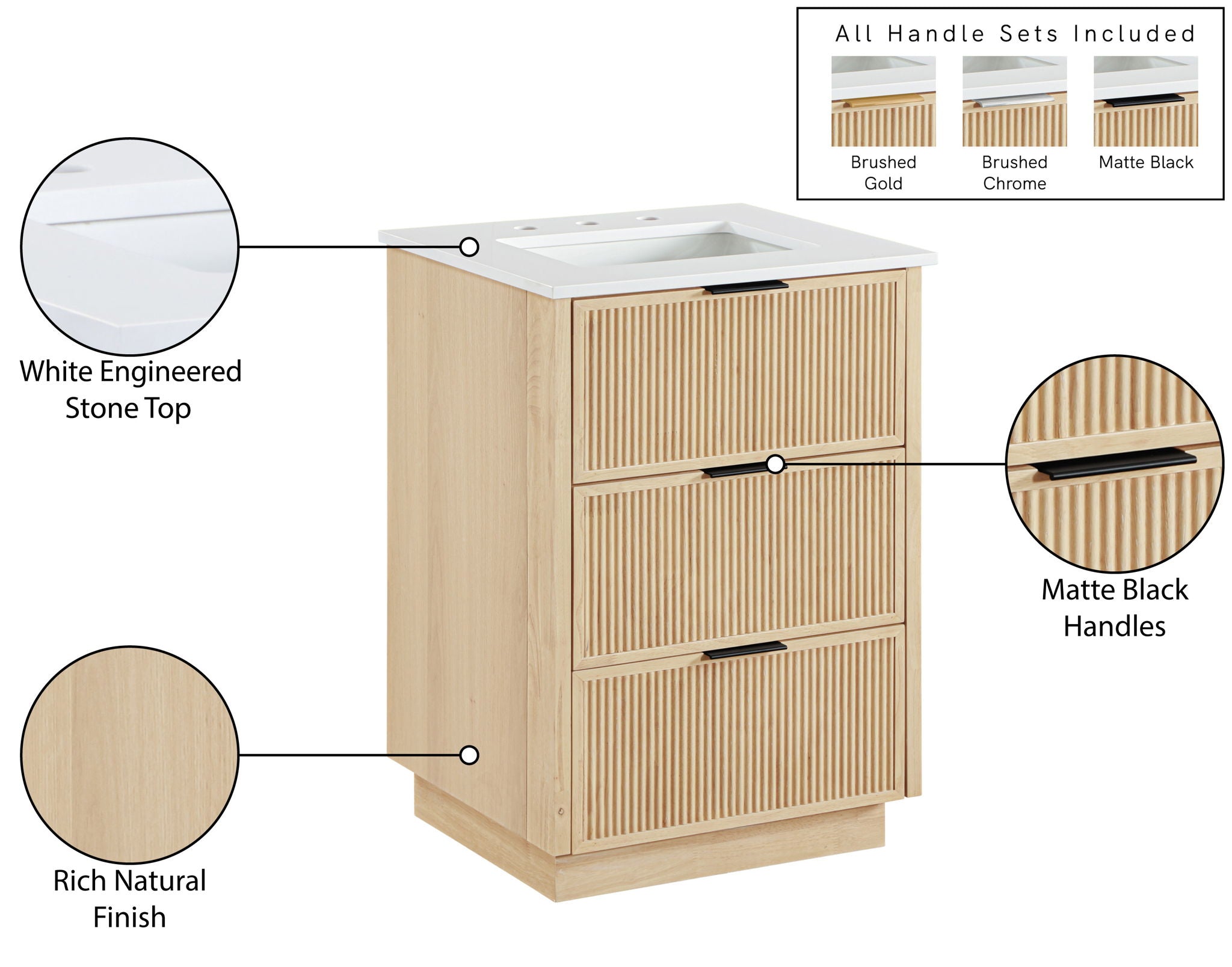 Willard - Engineered Stone And Solid Wood Bathroom Vanity