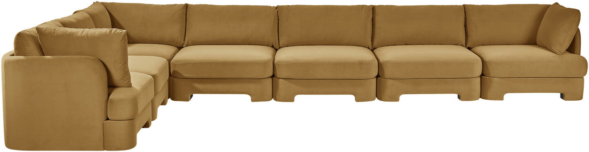 Hammond - Velvet Performance Fabric Upholstered 7 Piece Sectional