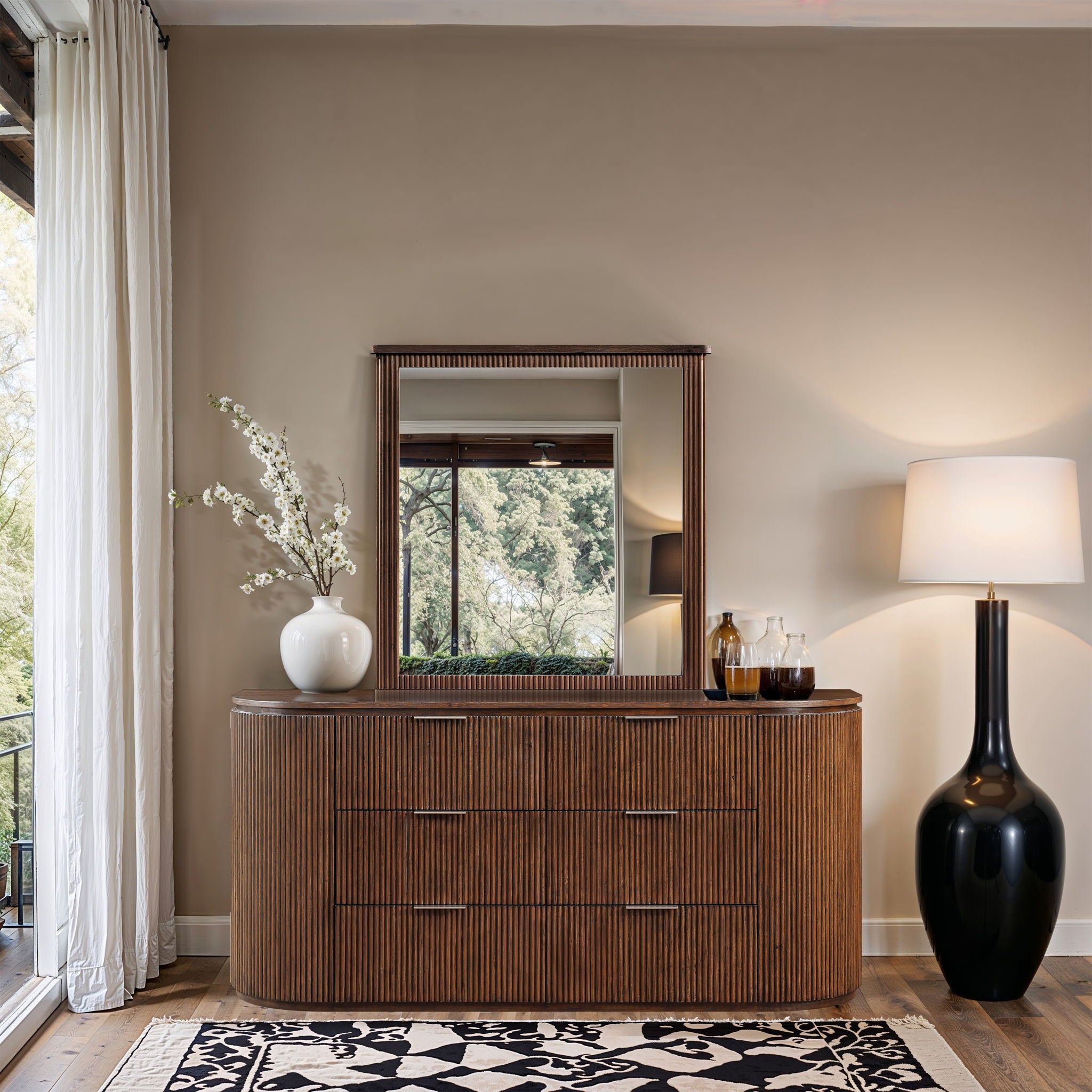 Astrid - Solid Wood And Oak Veneer Mirror