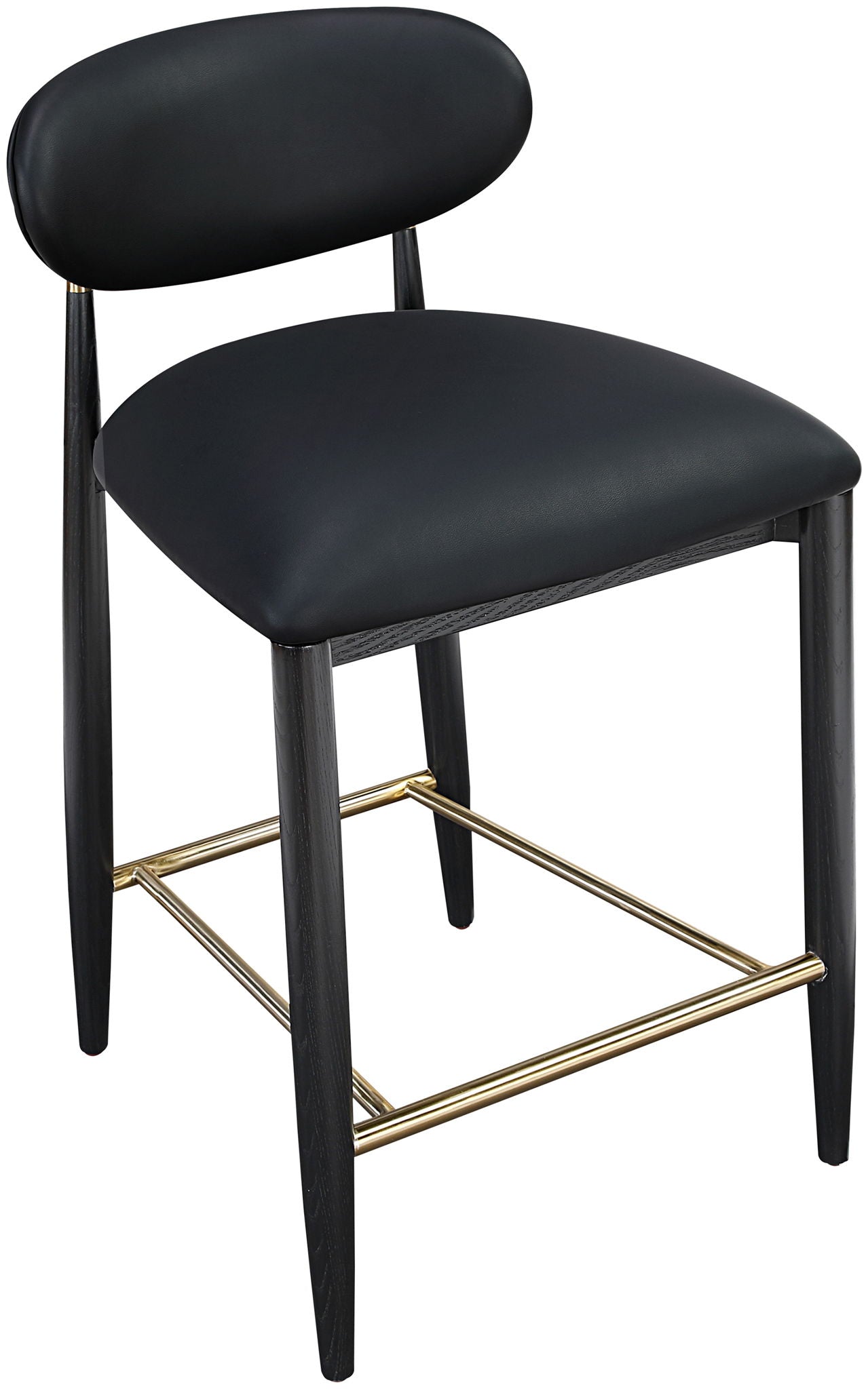 Riccio - Stool - Black And Gold Frame