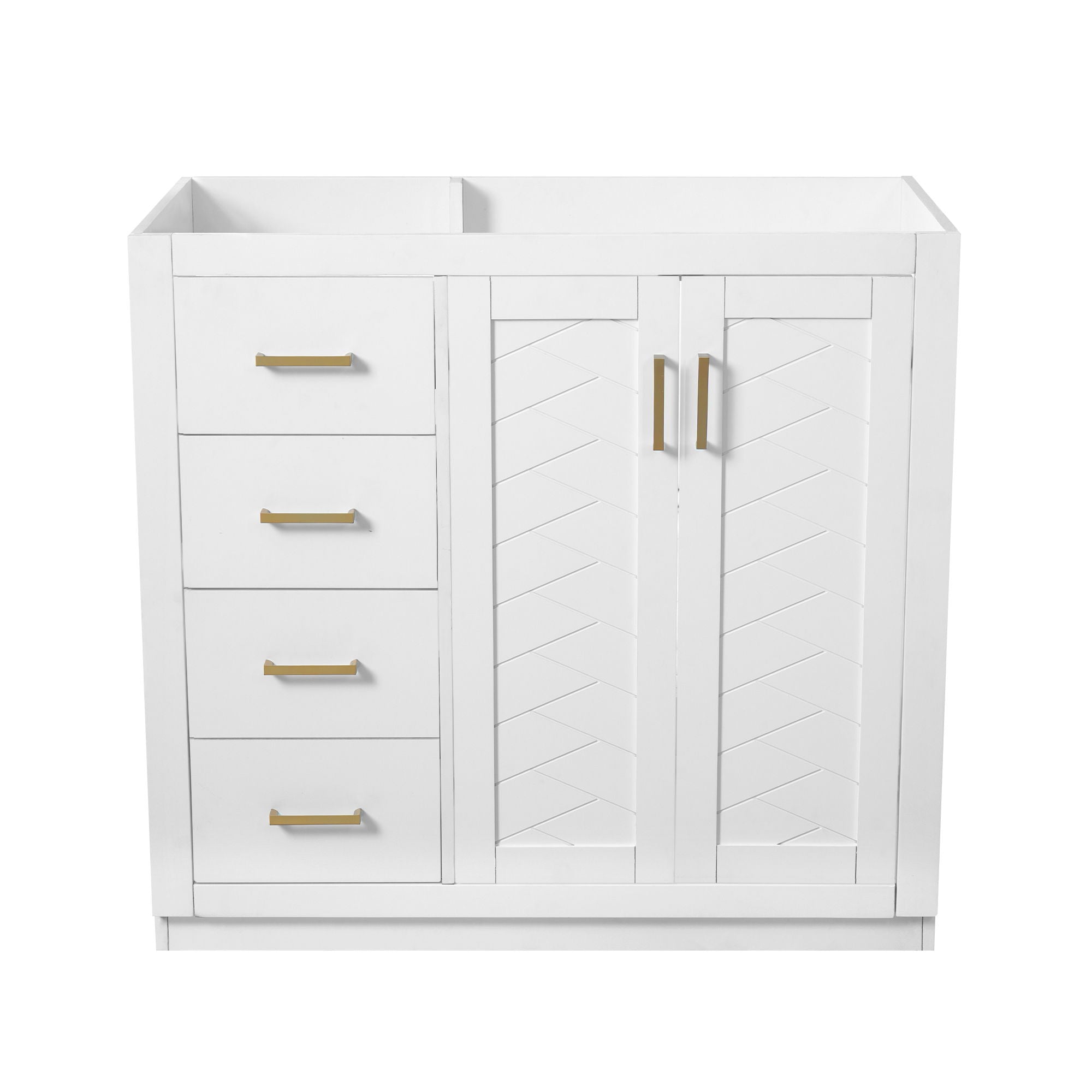 Retro Style Bathroom Vanity, 3 Drawers & Soft Closing Doors