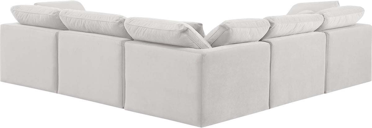 Indulge - Velvet 5 Piece Modular Corner Sectional