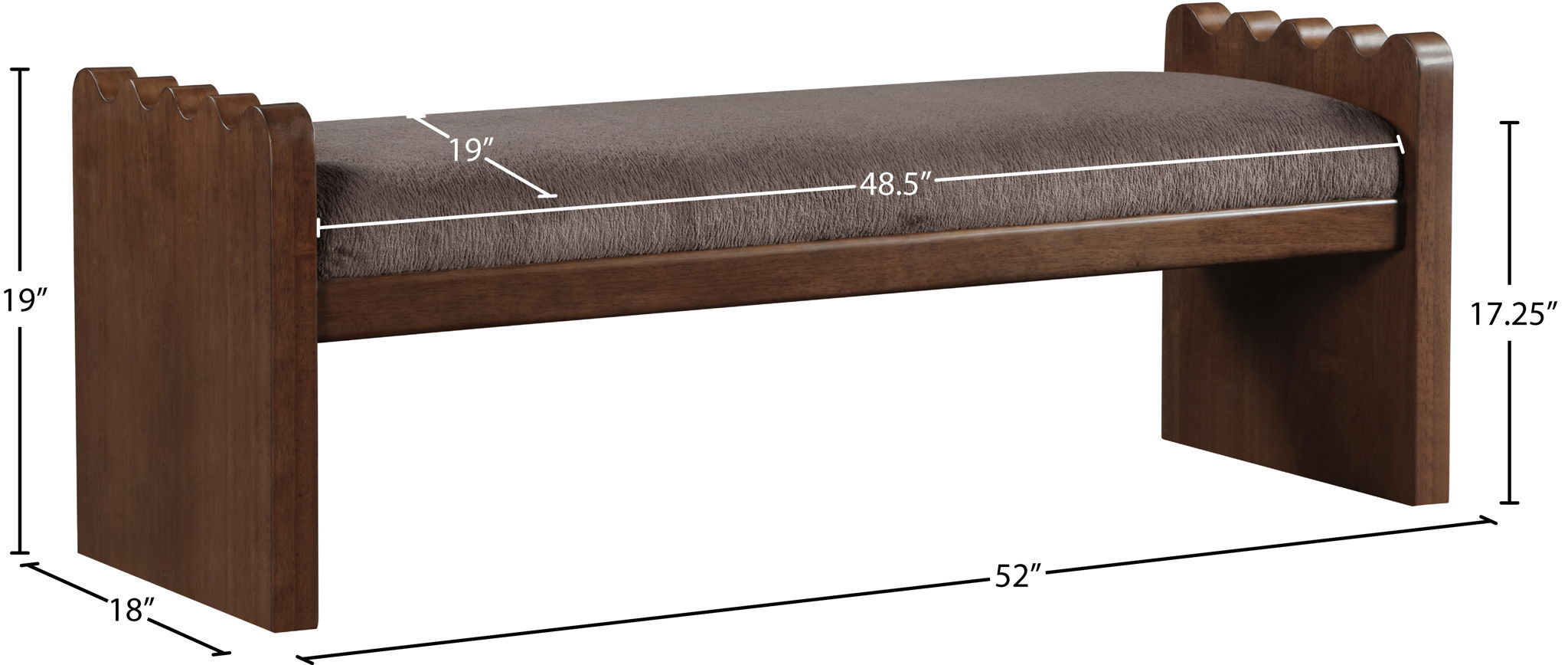Sonia - Bench With Brown Base