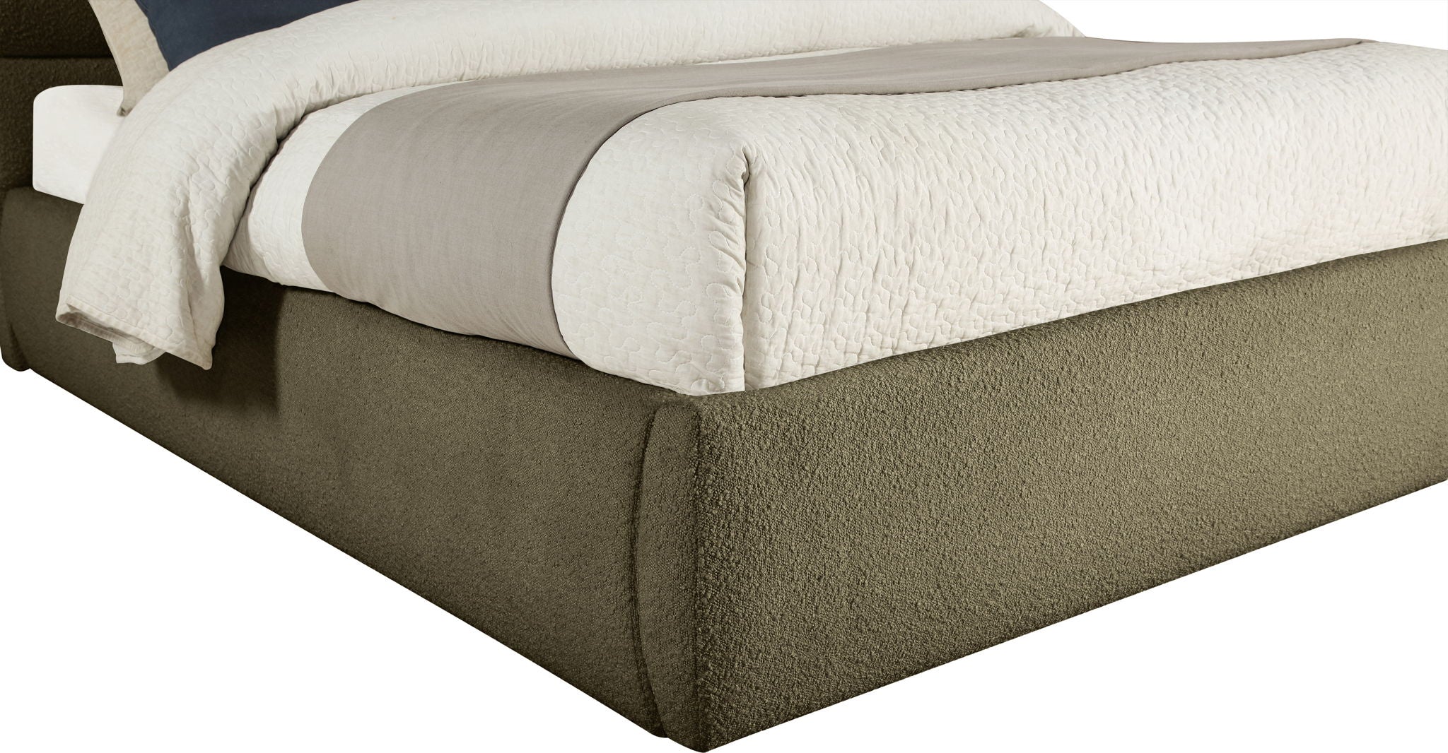 Adam - Boucle Fabric Bed With 70.5" Headboard