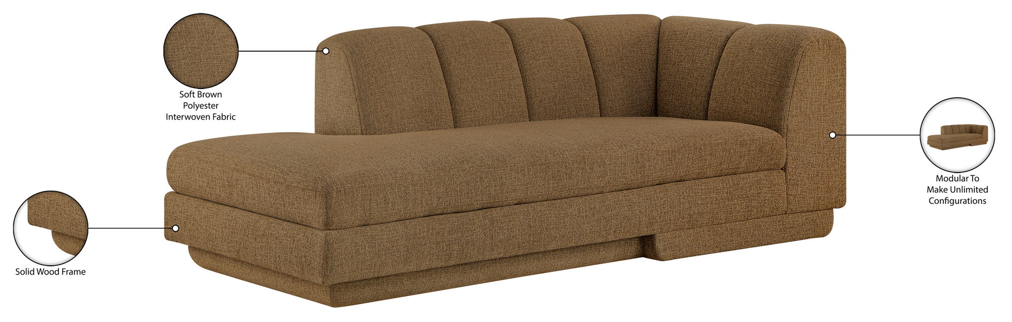 Modari - Fabric Upholstered Chaise