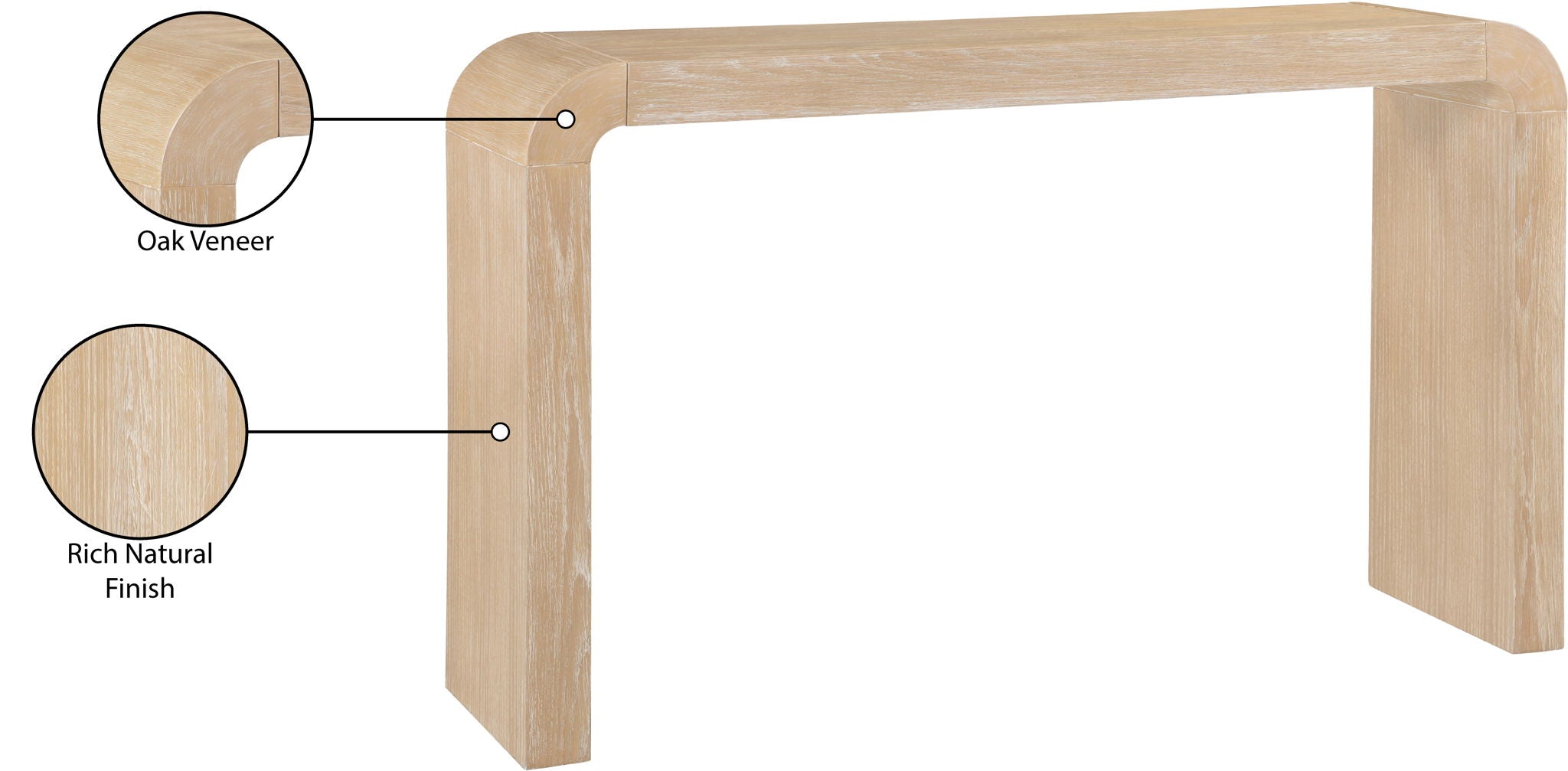 Toulon - Oak Veneer Console Table