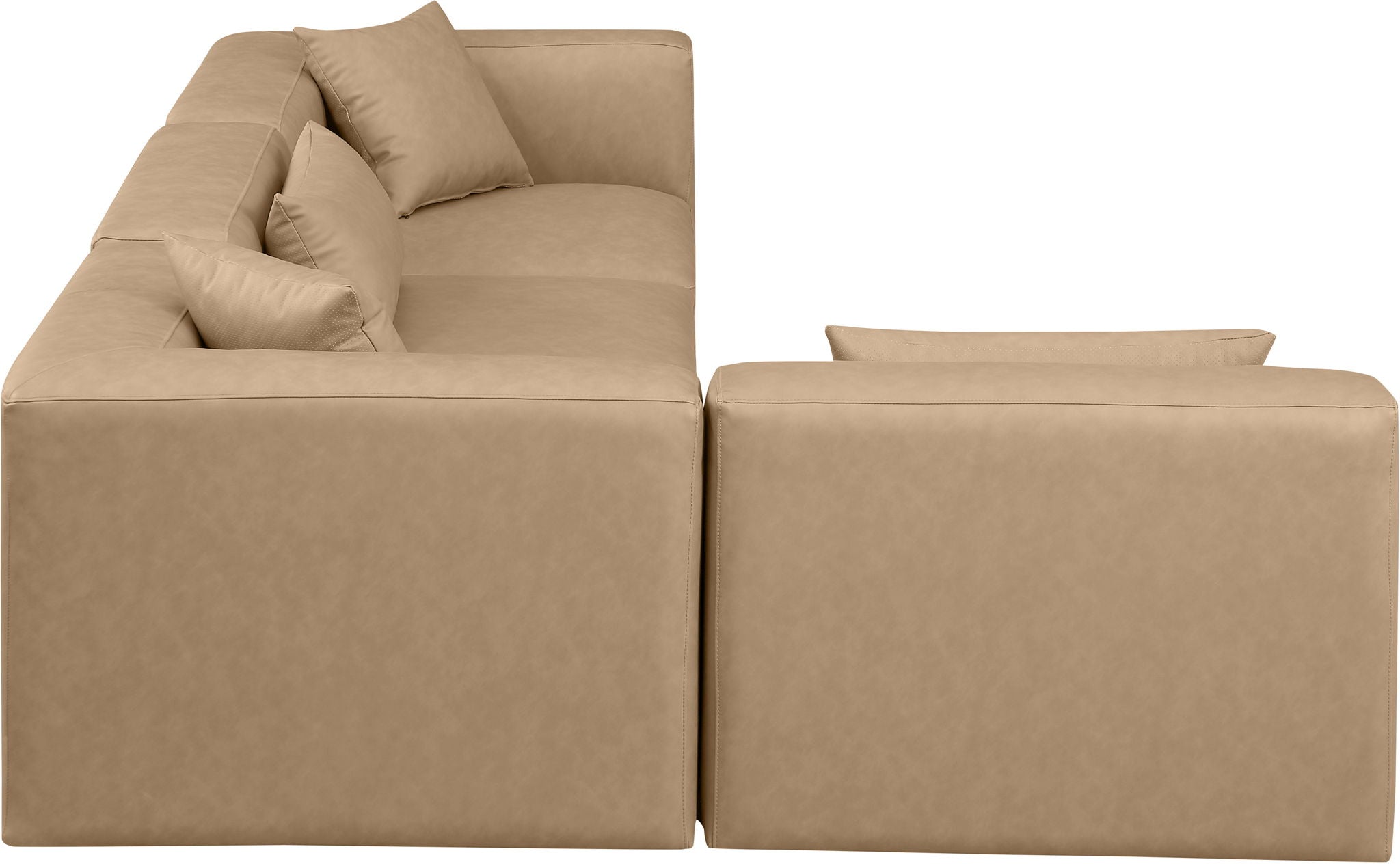 Cube - 4 Piece Modular Corner Sectional - Tan
