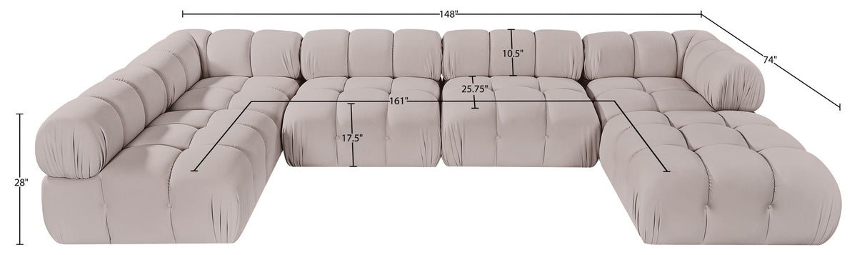 Orin - 6 Piece Modular Sectional (3 Modular Chairs, 2 Corner Chairs & Ottoman)