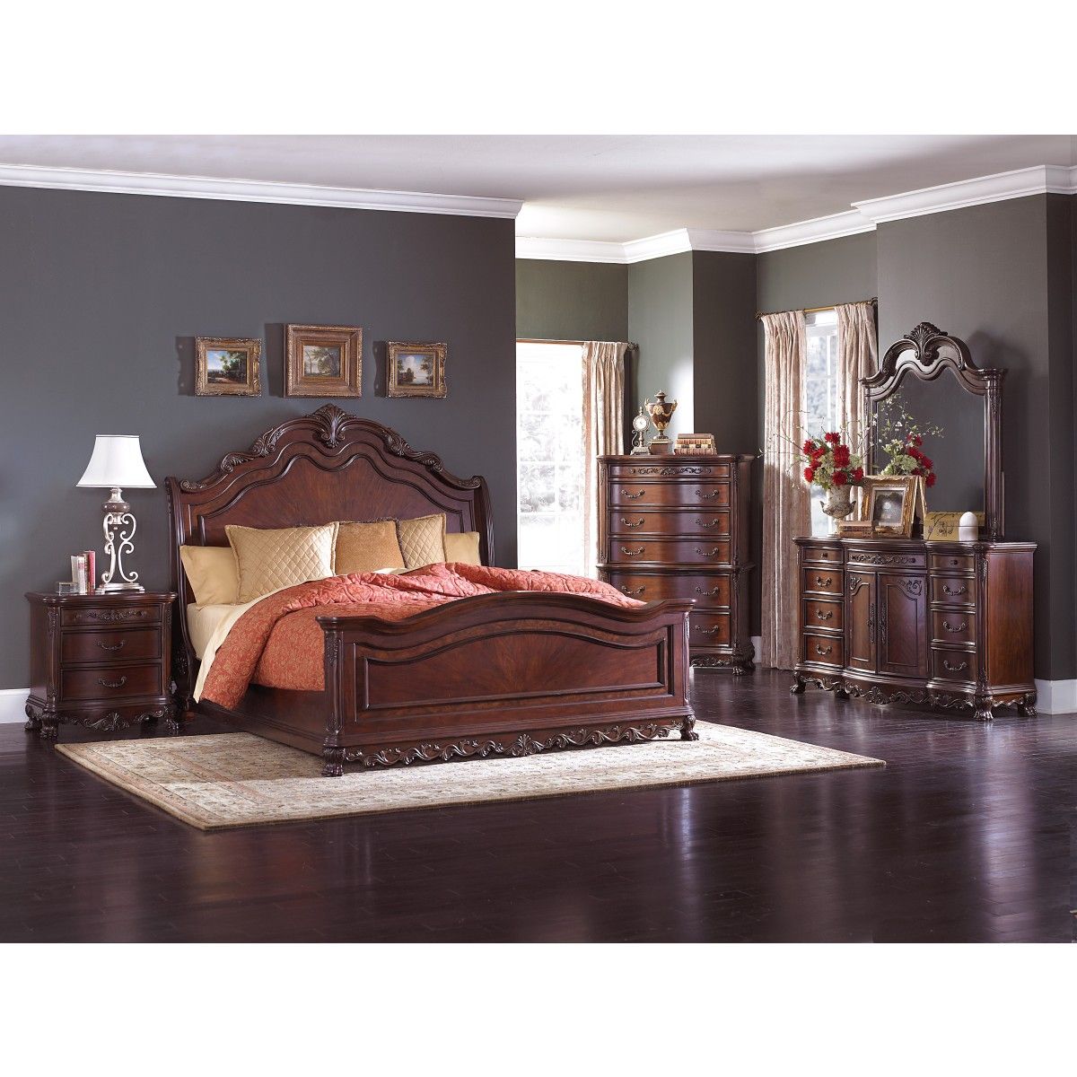 Deryn Park - Nightstand - Cherry
