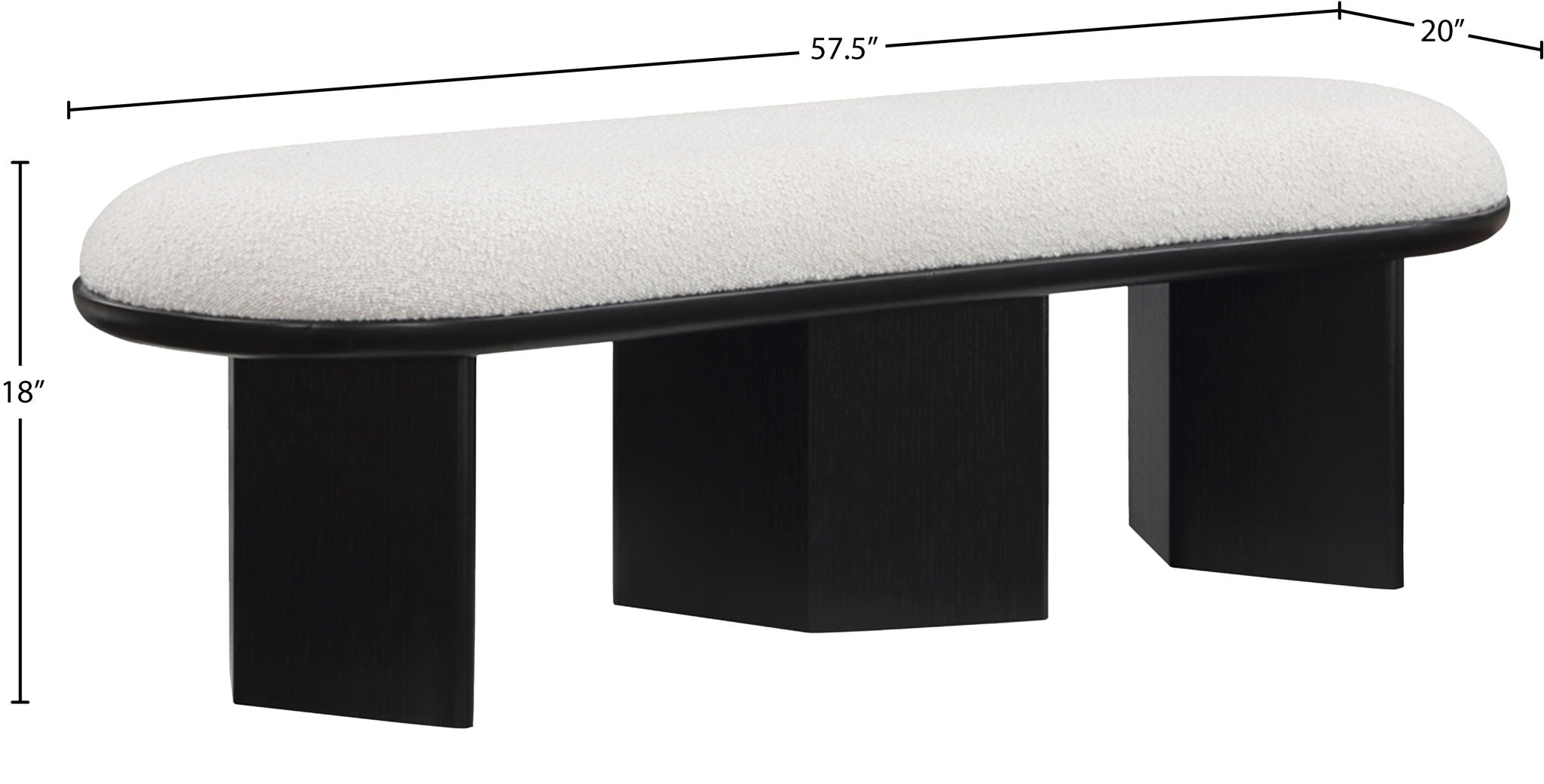 Wilshire - Bench With Black Base