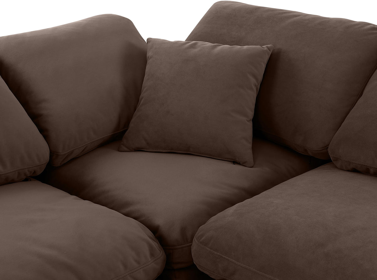Indulge - Velvet 7 Piece Modular U-Shaped Sectional