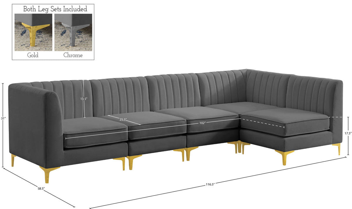 Alina - 5 Piece Modular Sectional