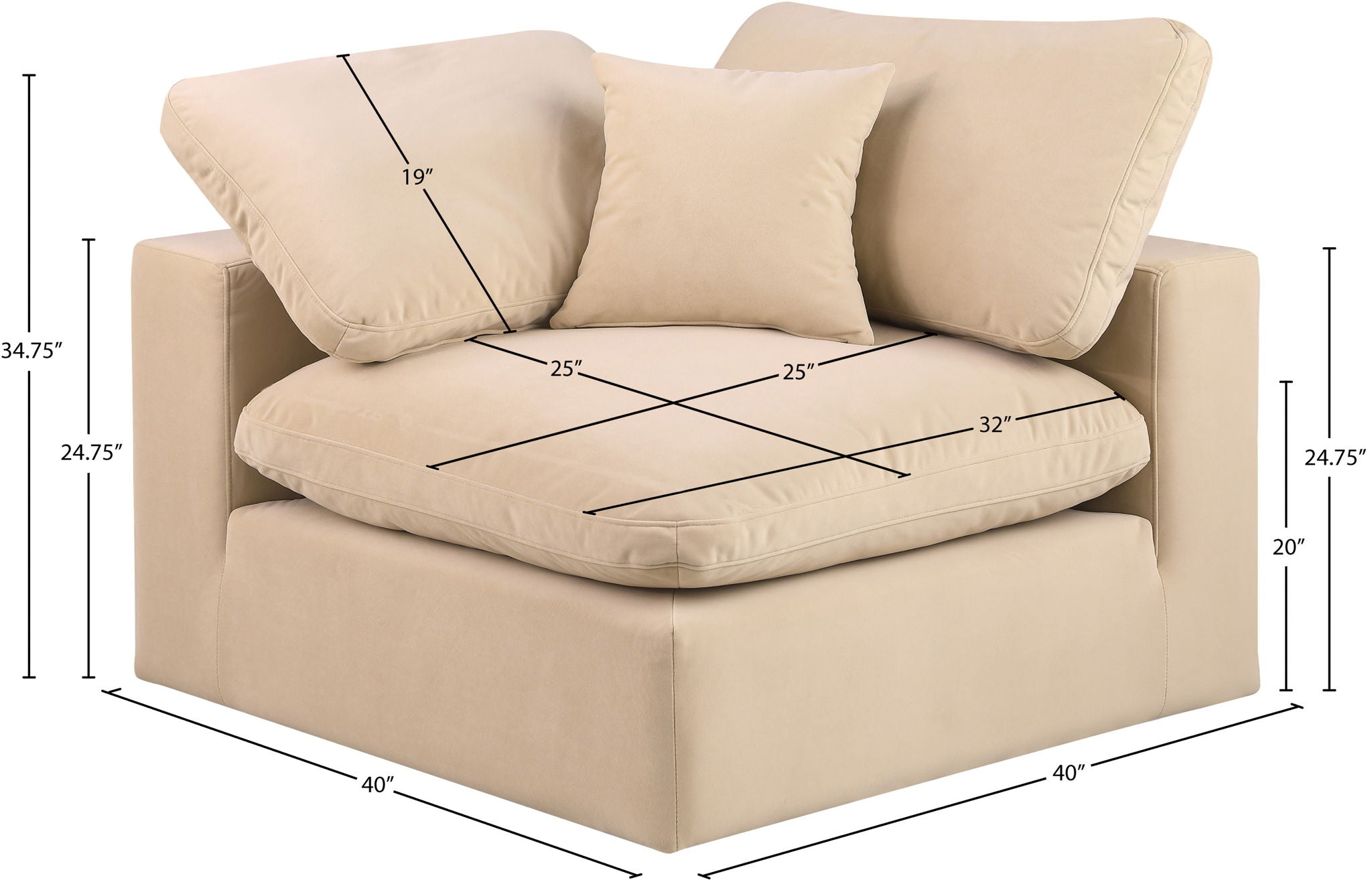 Comfy - Velvet Corner Chair