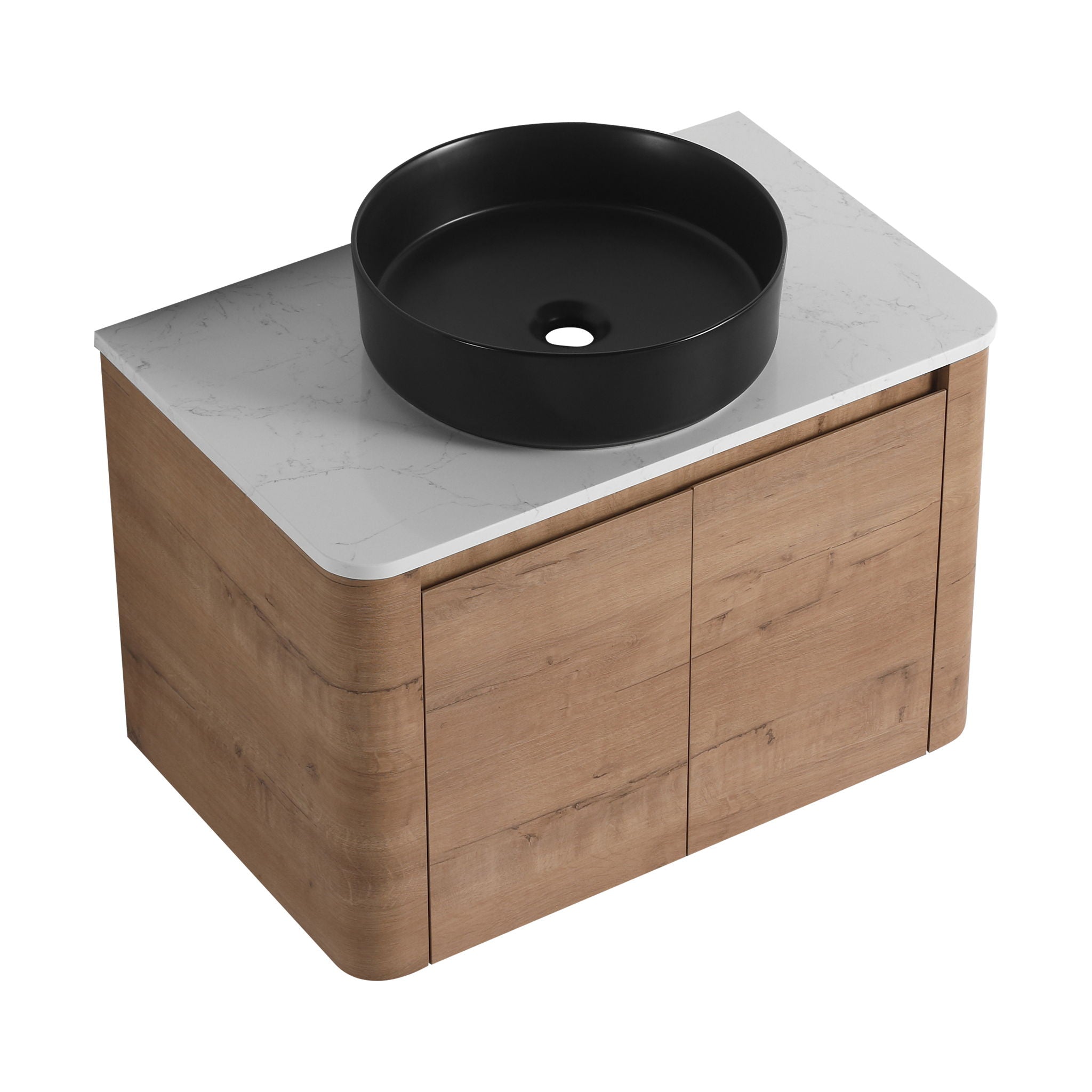 Wall Mounted Bathroom Vanity & Art Sink & 1 Soft Close Door