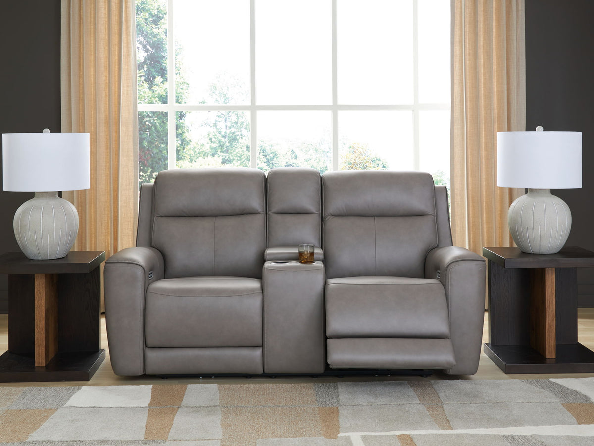 5Z-Comfort - Relaxation - Power Reclining Loveseat with Console / Adj Headrest
