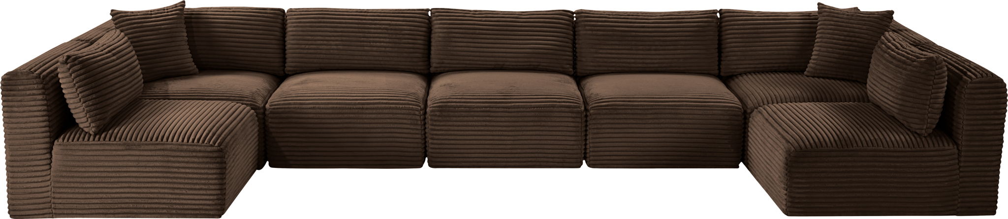 Shaggy - 7 Piece Modular U-Shaped Armless Sectional
