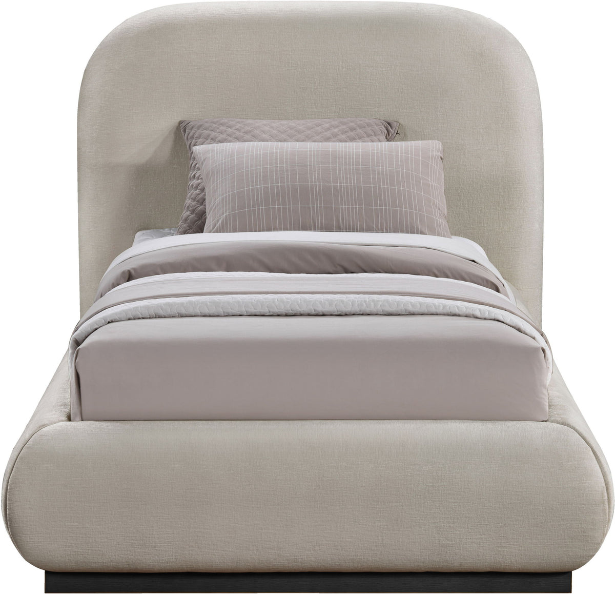 Vaughn - Chenille Bed With Black Base