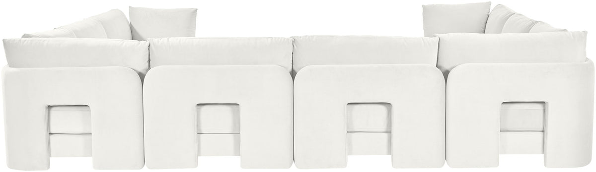 Hammond - Velvet Performance Fabric Upholstered 8 Piece U-Shaped Sectional