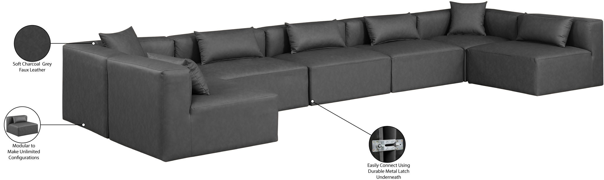 Cube - 7 Piece Modular U-Shaped Sectional