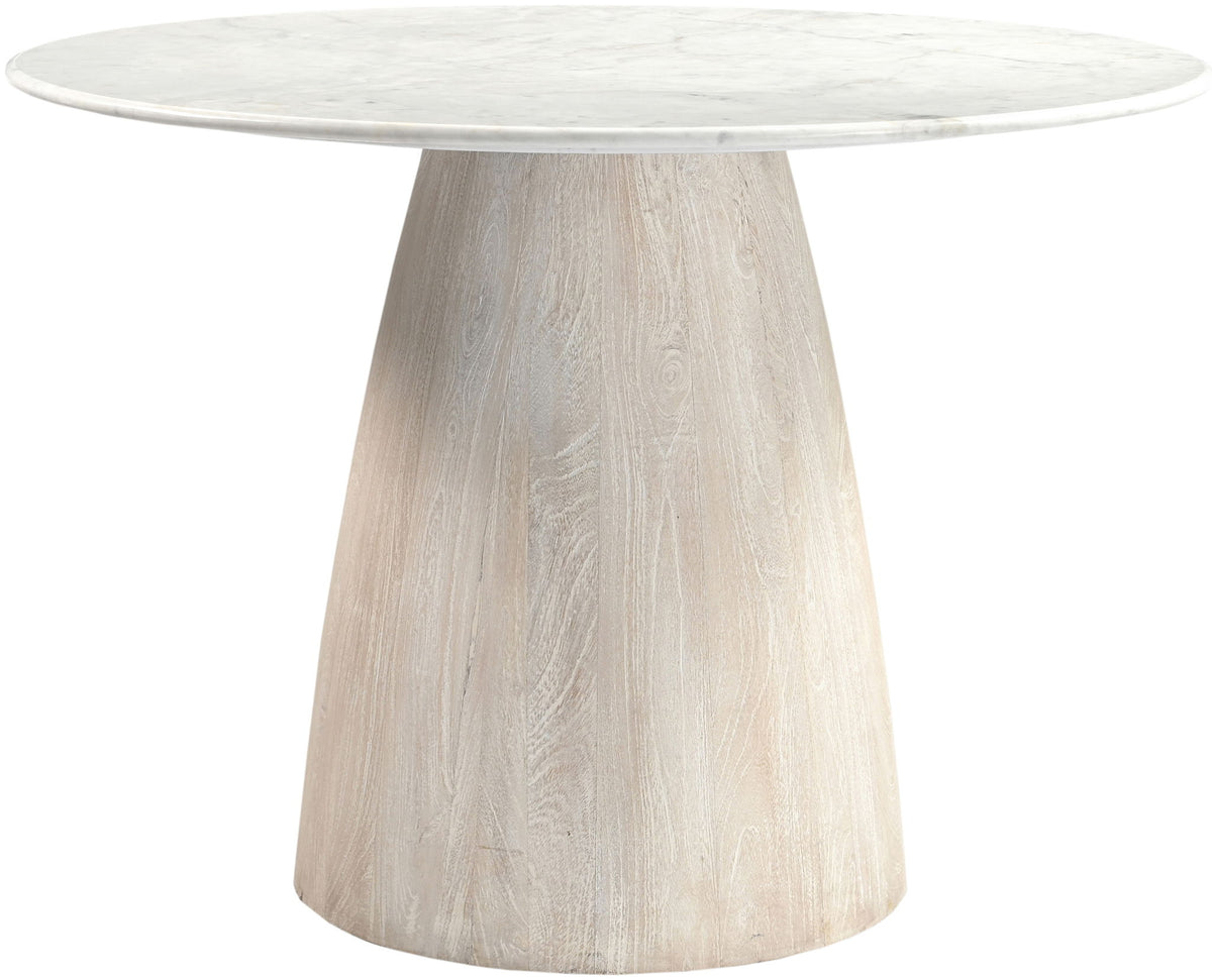 Liona - 42" Marble And Mango Wood Dining Table