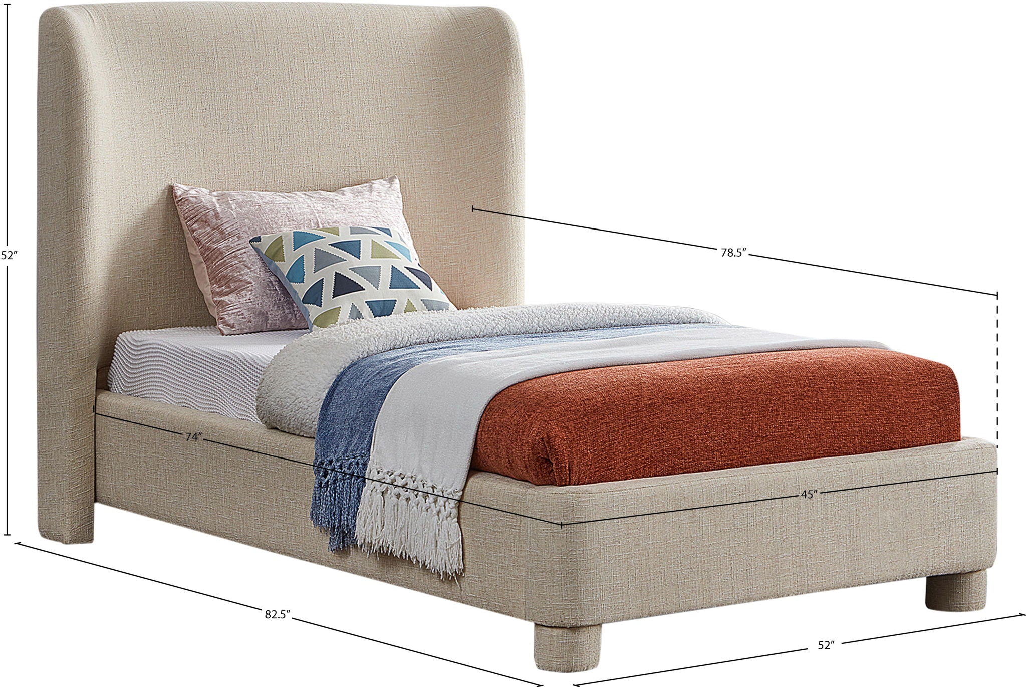 Penny - Polyester Fabric Bed