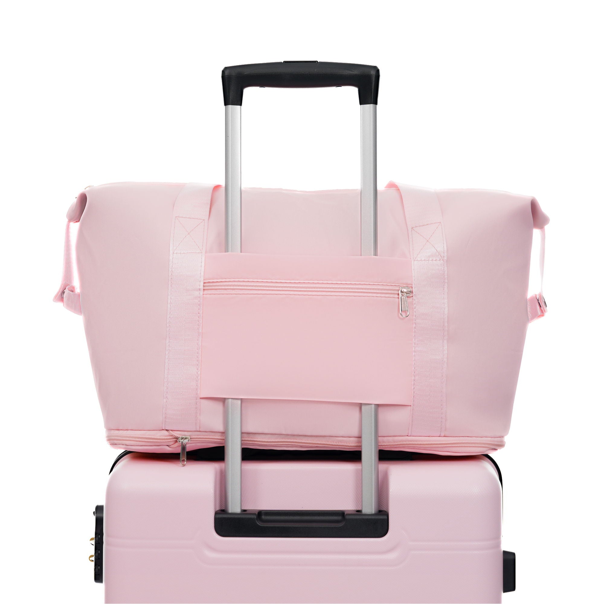 6 Piece Lightweight Hardshell Luggage Set With Double Spinner Wheels, Password Lock
