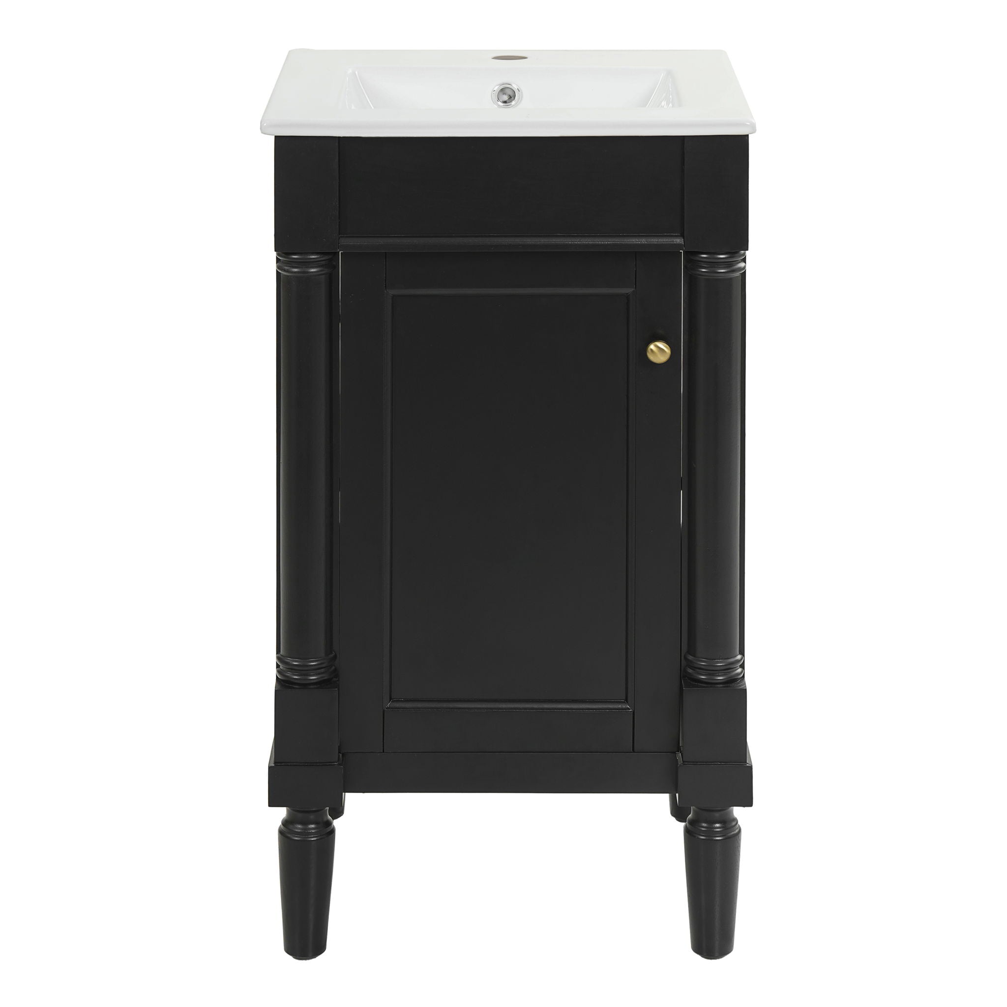 French Style Bathroom Cabinet With Sink, Adjustable Shelf