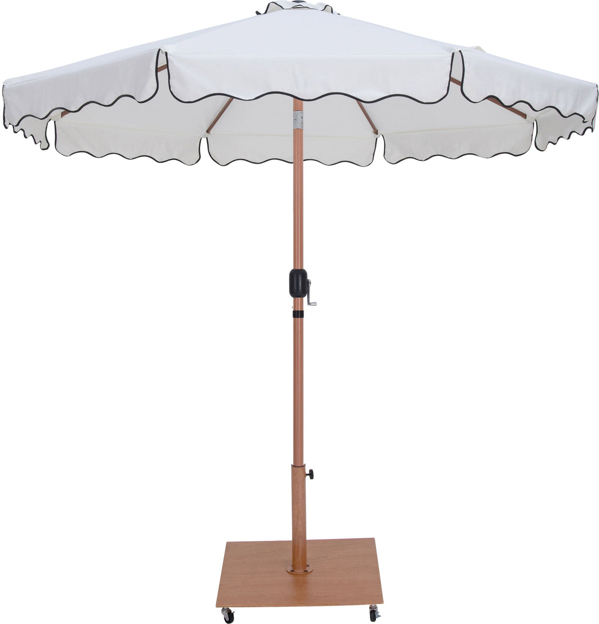 Amalfi - Aluminum Patio Umbrella - Light Brown Base / Light Brown Pole