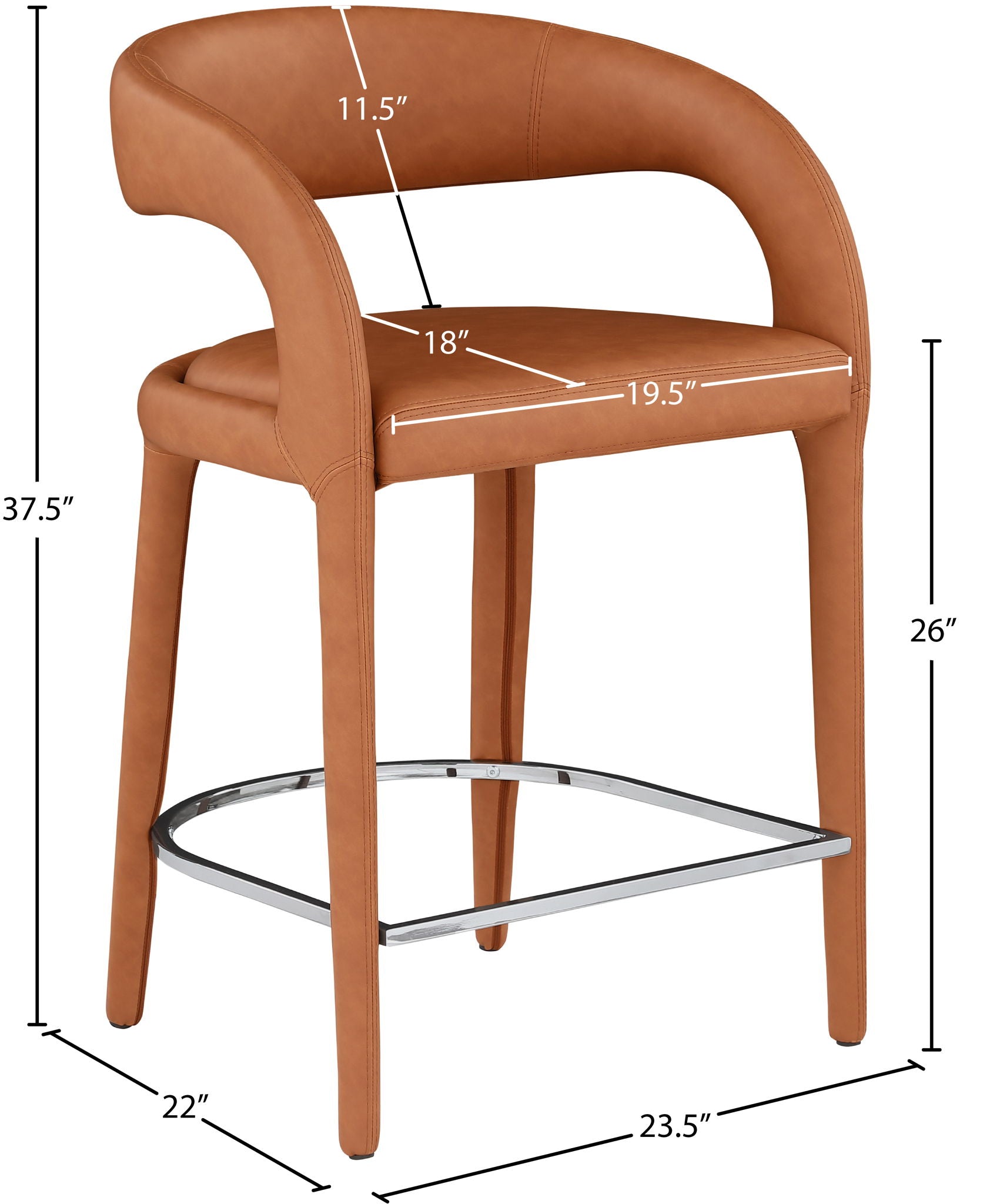 Sylvester - Stool - Cognac