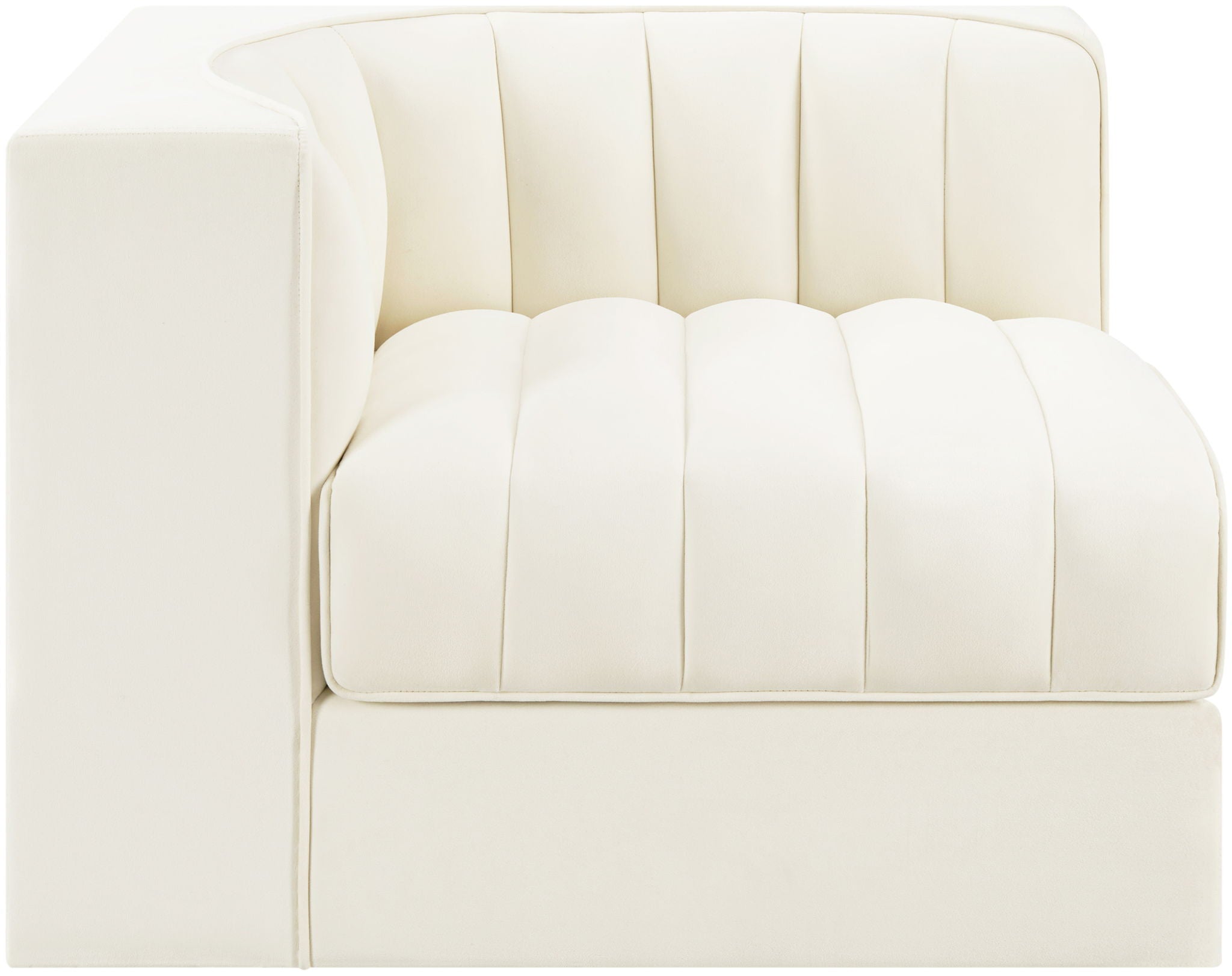 Rummi - Velvet Performance Fabric Upholstered Modular Corner Chair