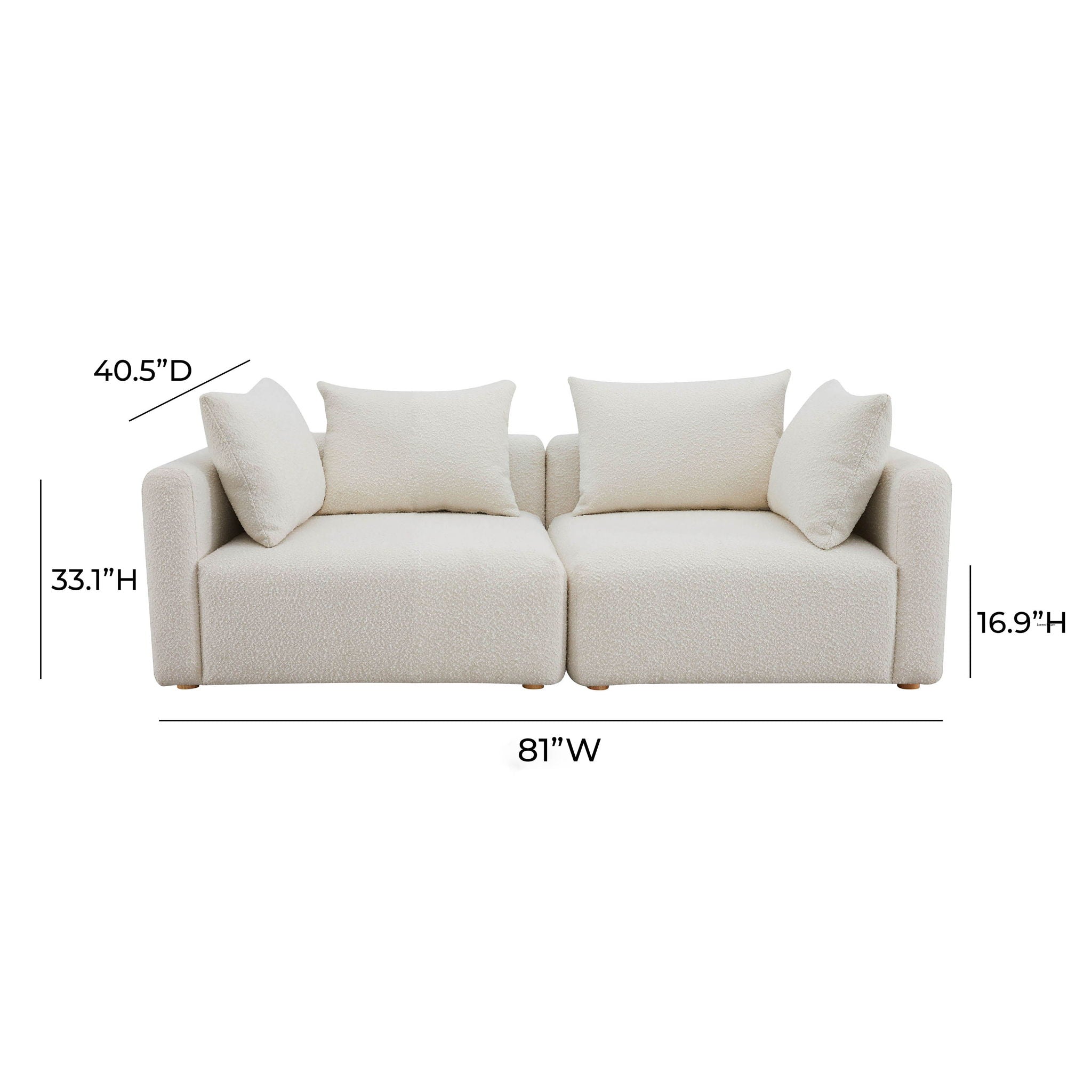 Hangover - Boucle Loveseat - Cream