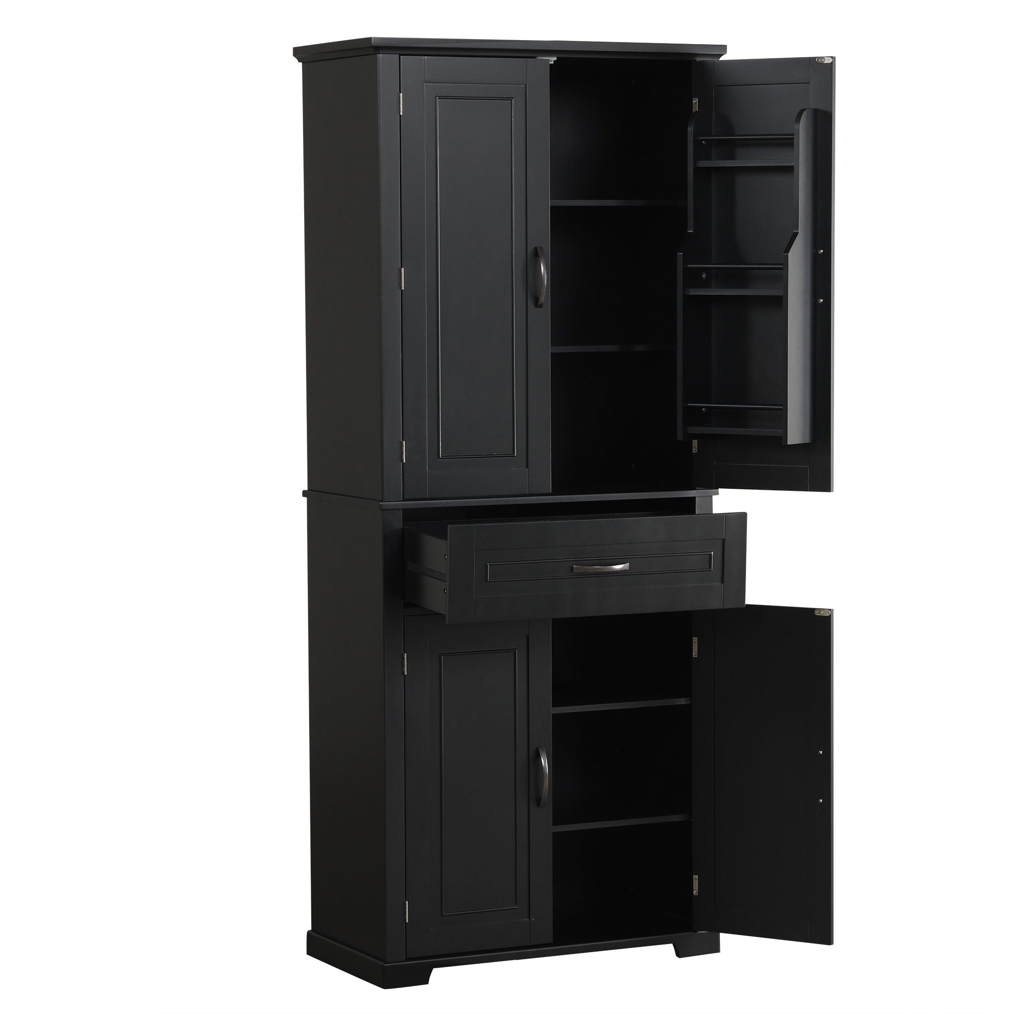 Bathroom Storage Cabinet With Doors And Drawer, Adjustable Shelf