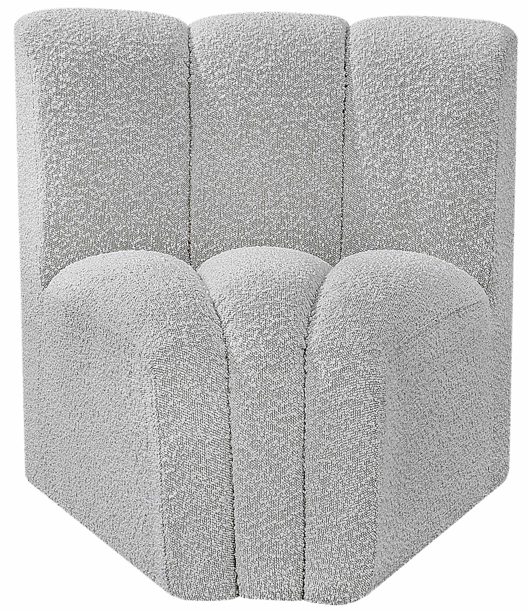 Arc - Boucle Fabric Curved Corner Chair