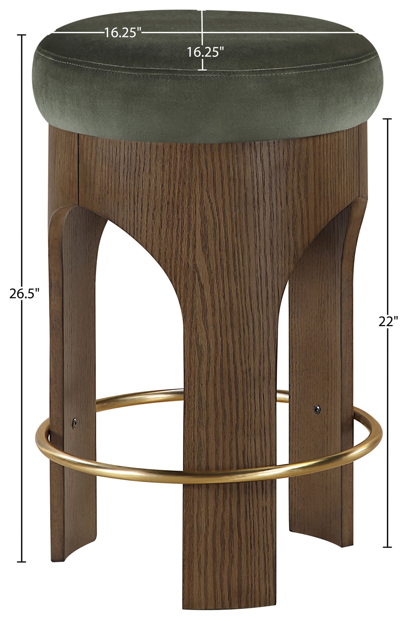 Bocceli - Counter Stool - Brown Base