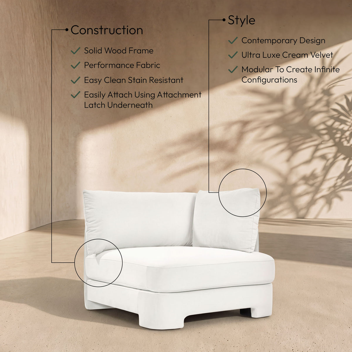 Hammond - Velvet Performance Fabric Upholstered Chair