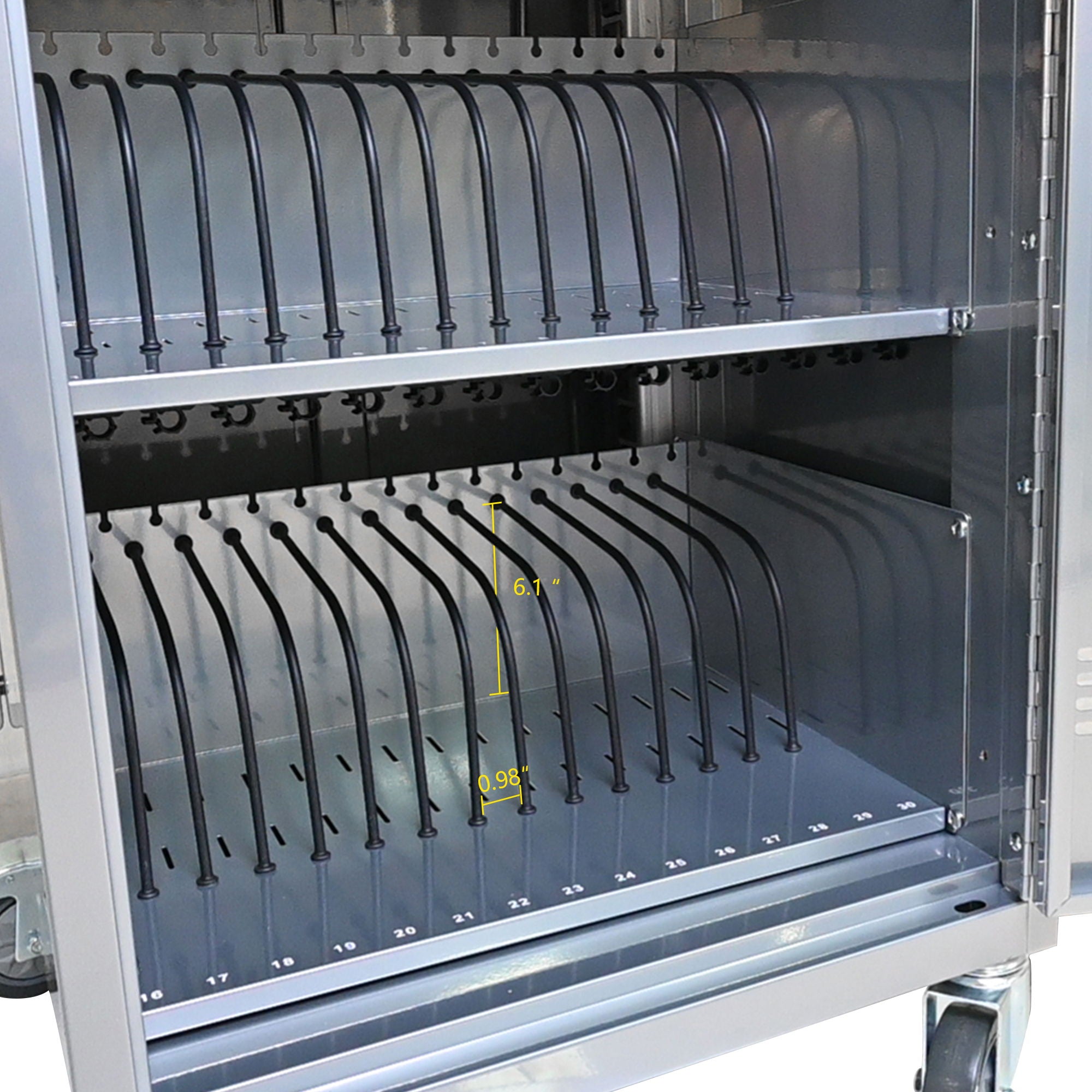 Mobile Charging Cart Station For book, Tablet And Laptop Computer With Power Strip Included
