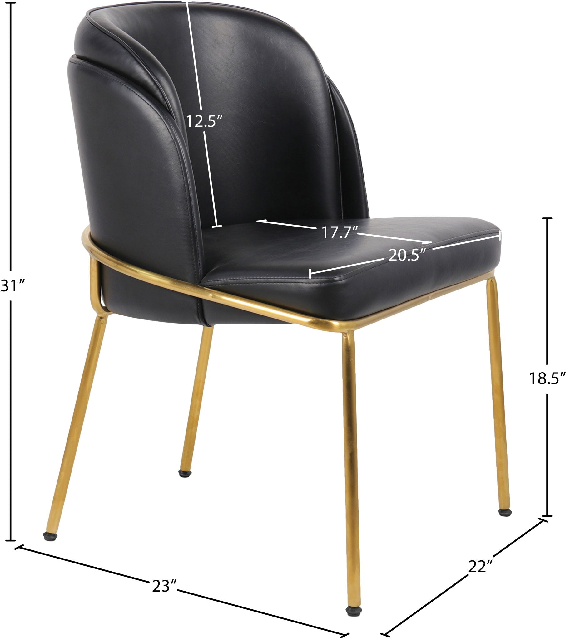 Jagger - Dining Chair (Set of 2) - Gold Base