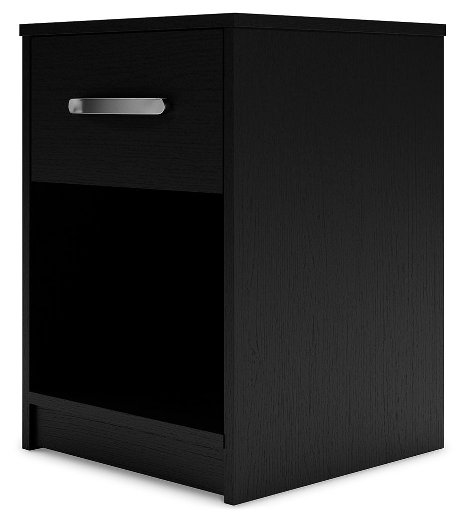 Finch - One Drawer Night Stand - 23" Height - Black