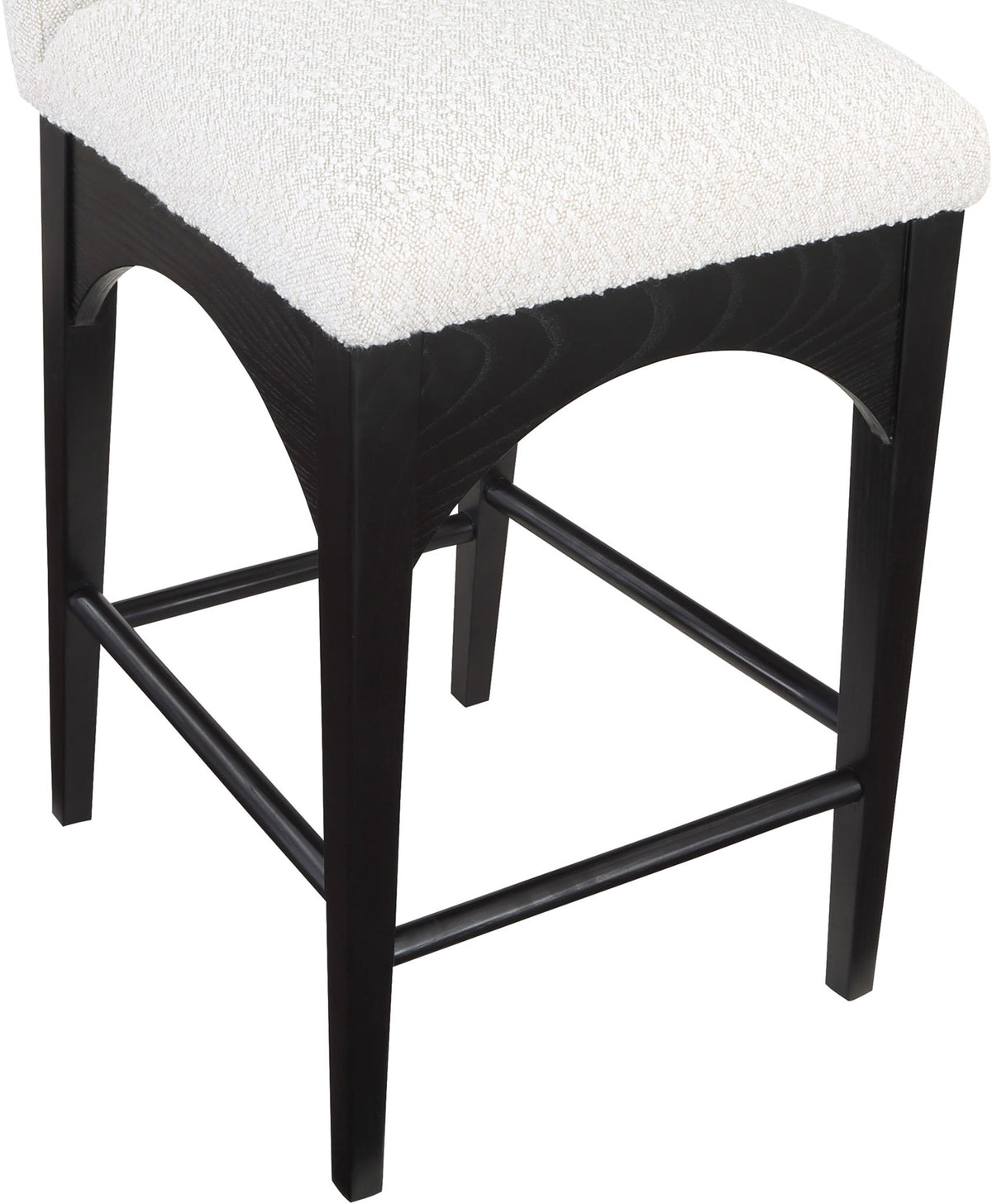 Waldorf - Boucle Stool With Black Legs