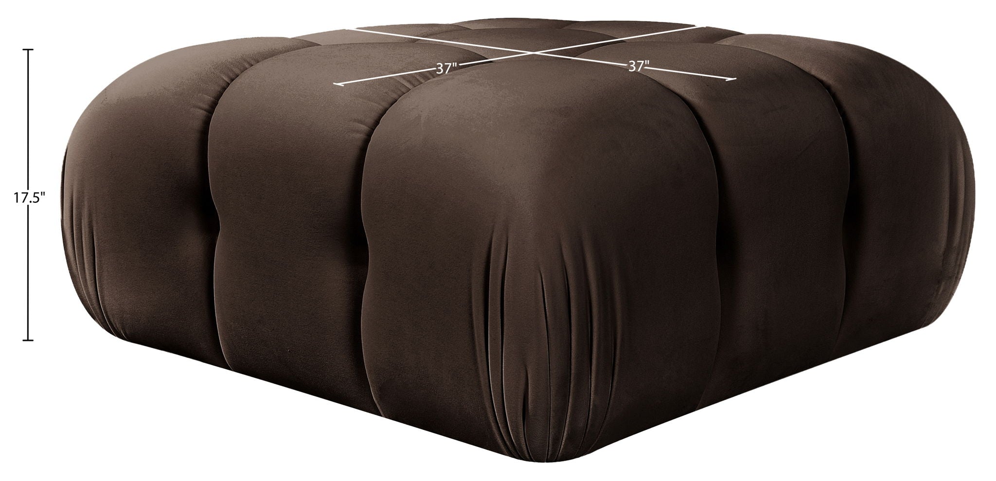 Orin - Velvet Performance Fabric Upholstered Modular Ottoman