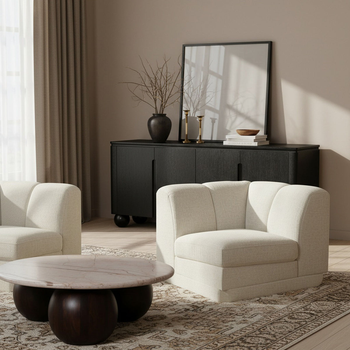 Modari - Fabric Upholstered Corner Chair
