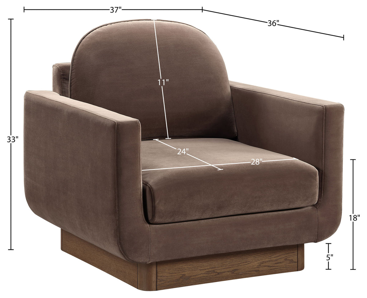 Diviento - Velvet Performance Fabric Upholstered Accent Chair