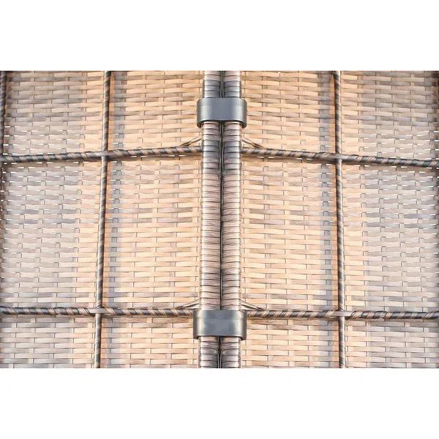 Outdoor Wicker Sectional With Weather Resistant Cushions And Table