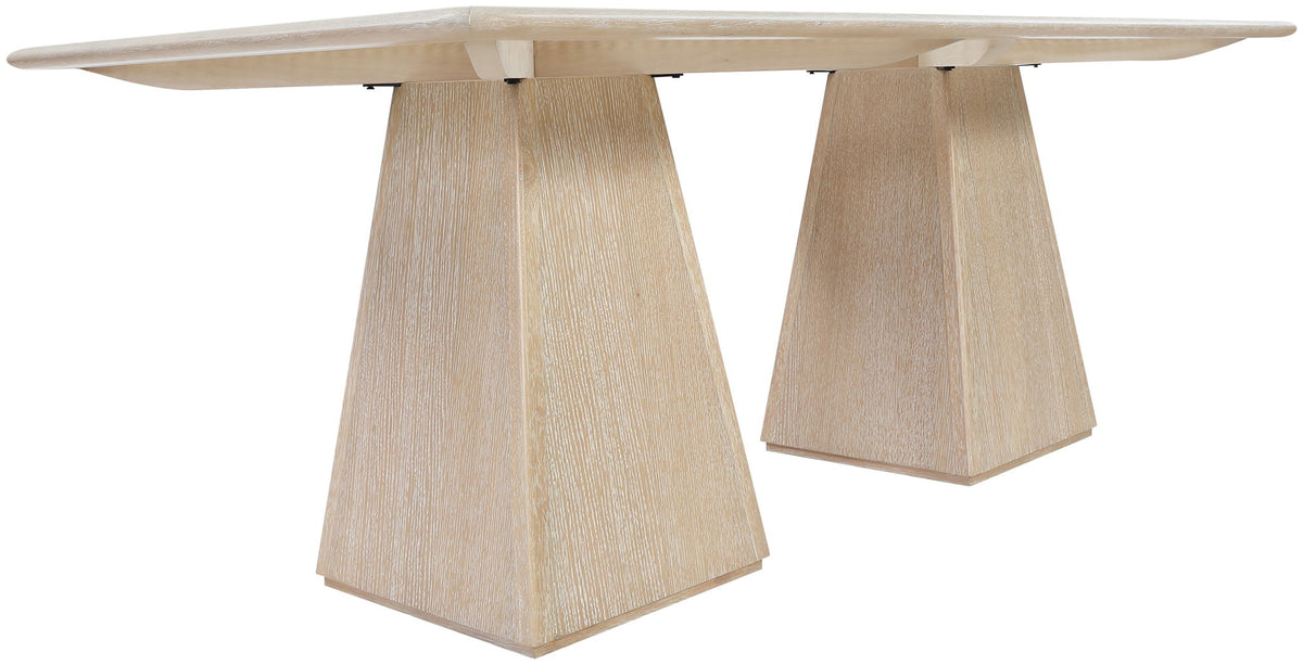 Atrium - Glass Top And Wood Base Dining Table