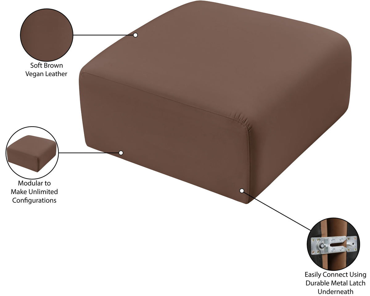 Arc - Faux Leather Ottoman