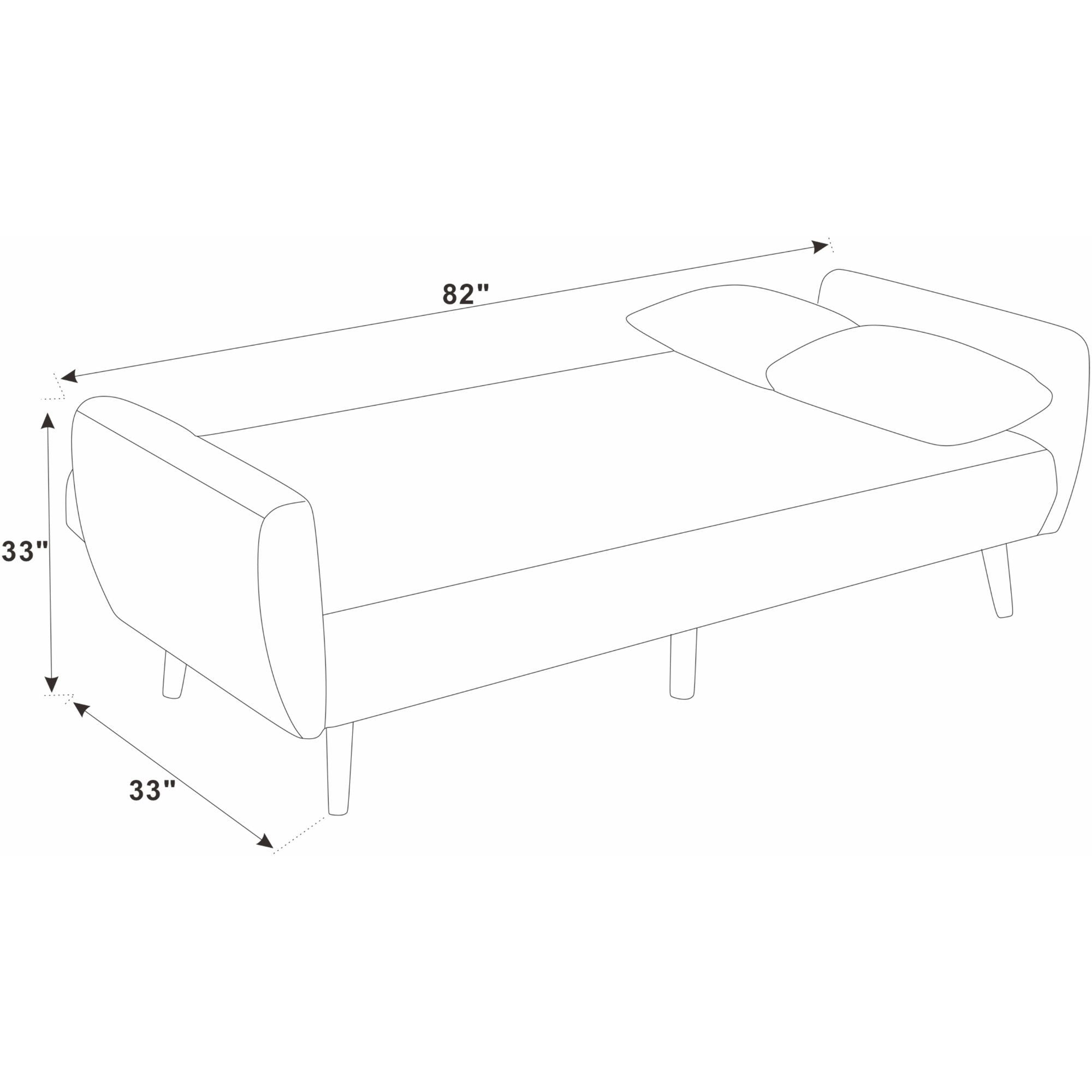 Futon Sofa Bed With Tall Legs