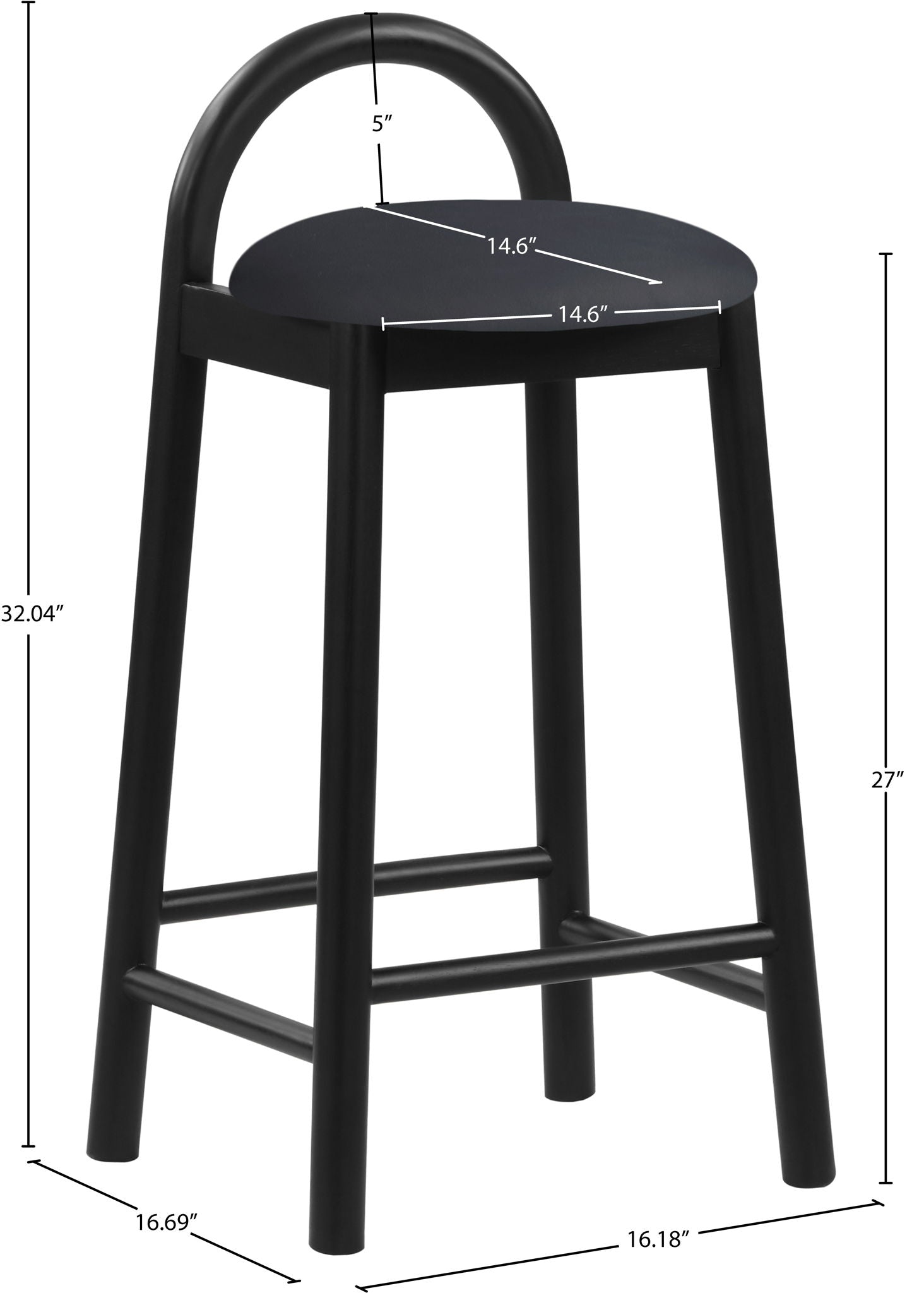 Calvin - Stool - Black Legs