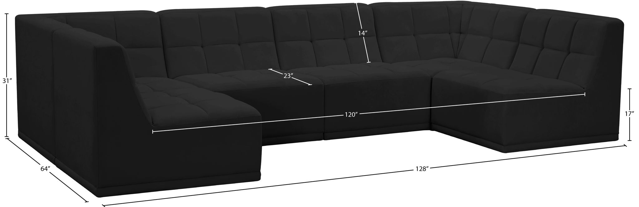Relax - 6 Piece Modular Sectional
